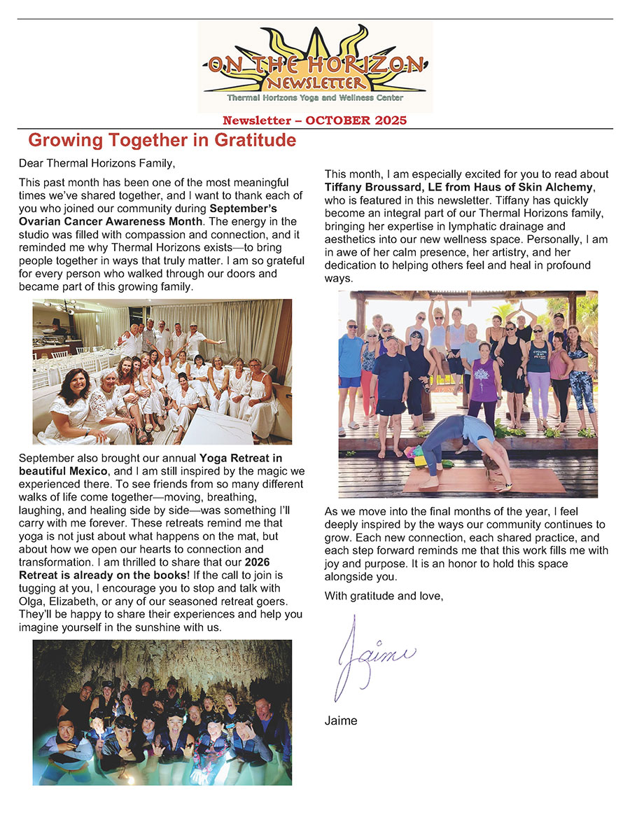 October 2025 newsletter