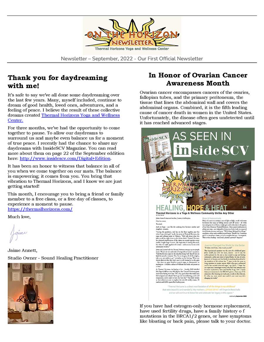 Newsletter September 2022 Page 1 small