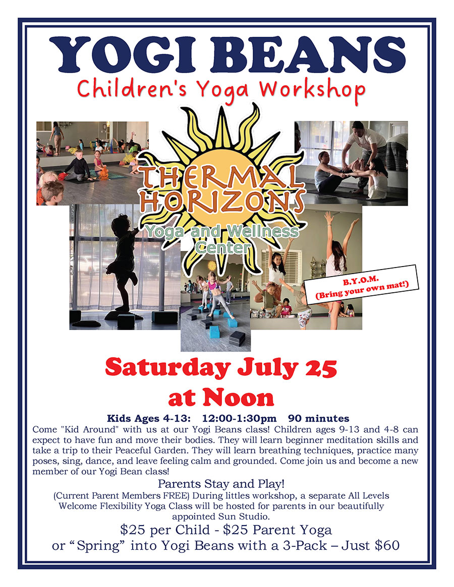 YOGI BEANS Childrens Yoga Workshop JULY 2026
