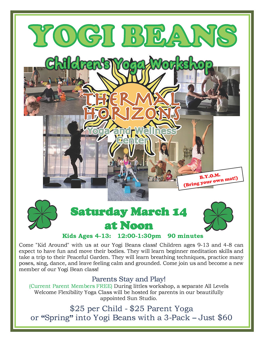 YOGI BEANS Childrens Yoga Workshop Winter 2026 small